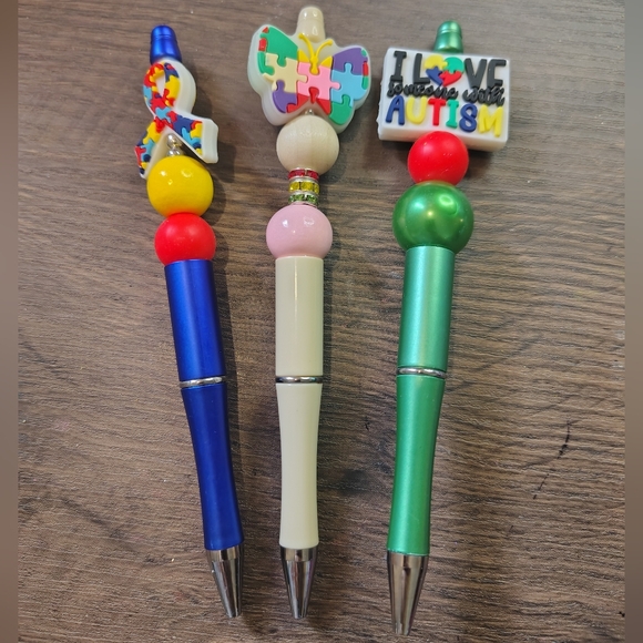 Handmade Other - 🩰 Autism Awareness Beaded Pens Set